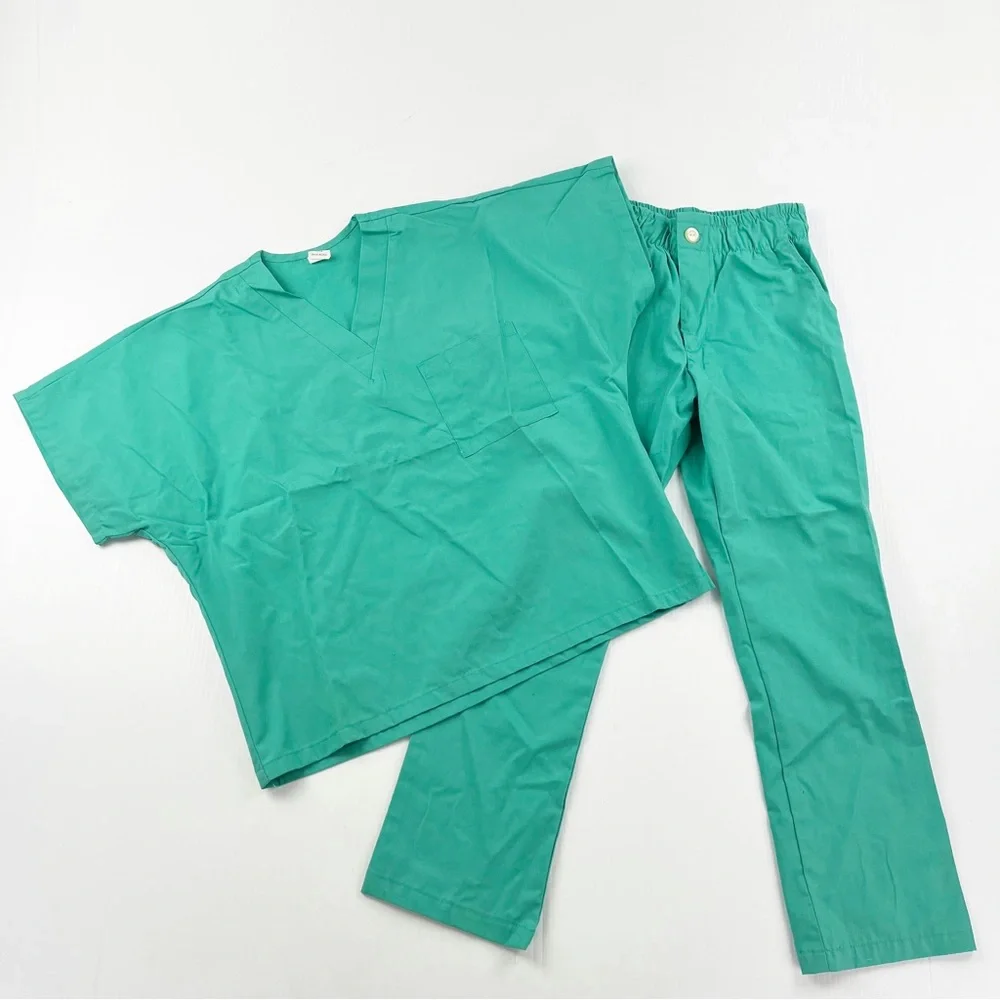 Green Medical Scrubs Unisex Halloween Doctor Nurse Costume Youth Boys Girls